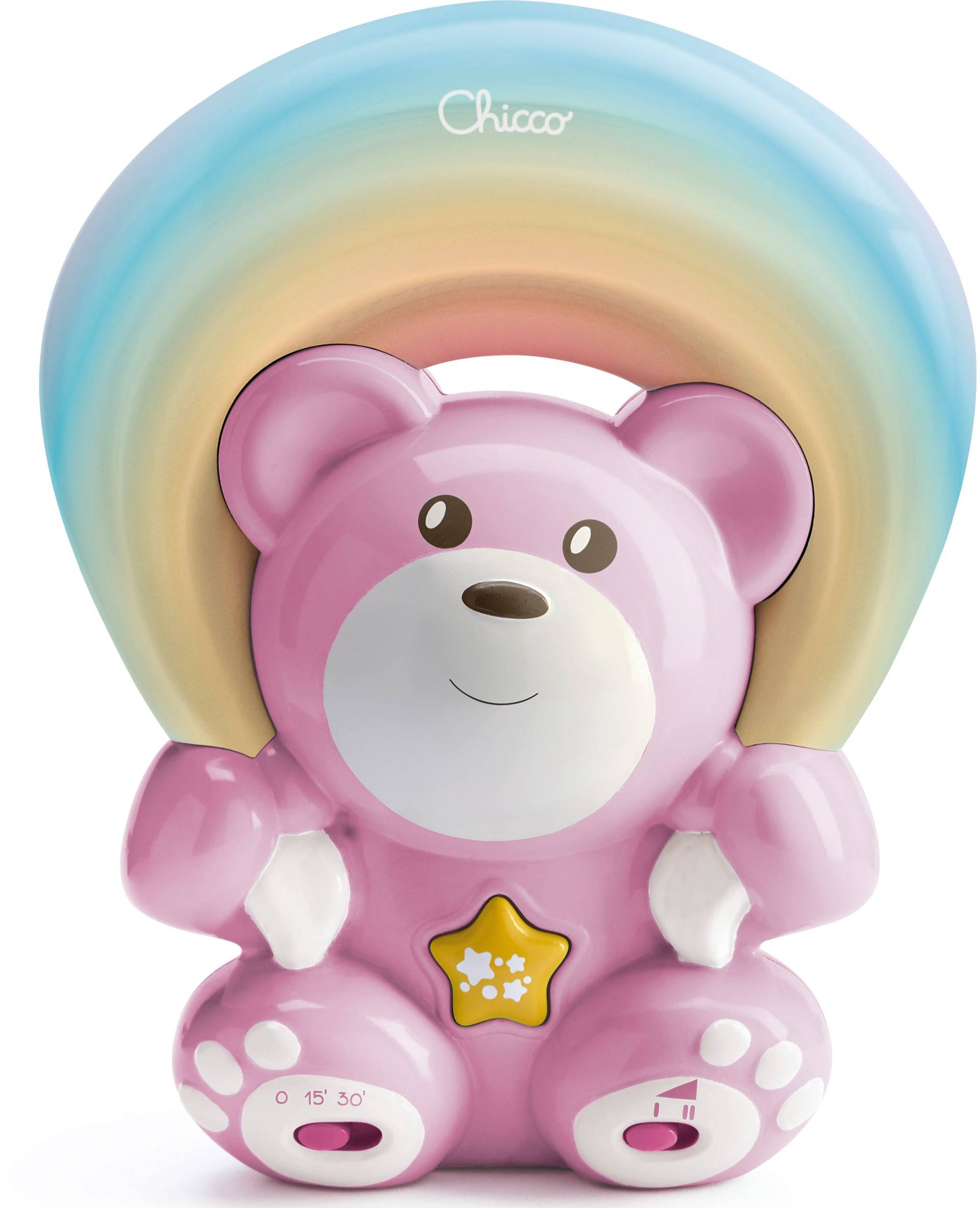 Chicco Nachtlicht »Regenbogenprojektor Bär, Rosa«, mit Melodien von Chicco