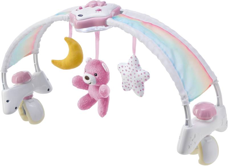 Chicco Spielbogen »Regenbogen-Spielbogen für Kinderbett 2 In 1«, mit Licht und Melodien, Pink von Chicco