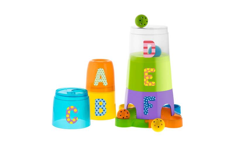 Chicco Stapelspielzeug »2 In 1 Stapelbecher Und Kugelbahn«, (6 tlg.) von Chicco