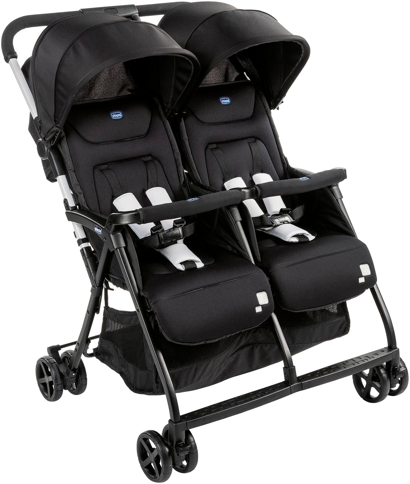 Chicco Zwillingsbuggy »OHlalà Twin, Black Night«, 15 kg, Zwillingskinderwagen von Chicco