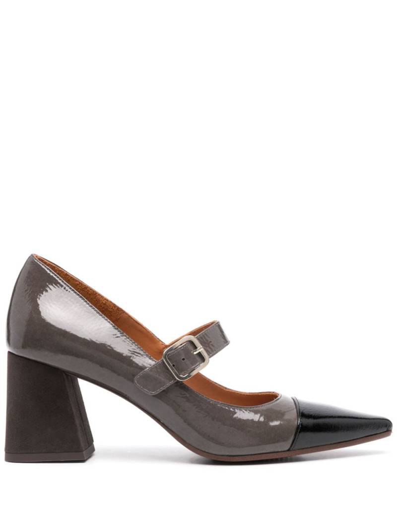 Chie Mihara 70mm Auza patent leather pumps - Grey von Chie Mihara