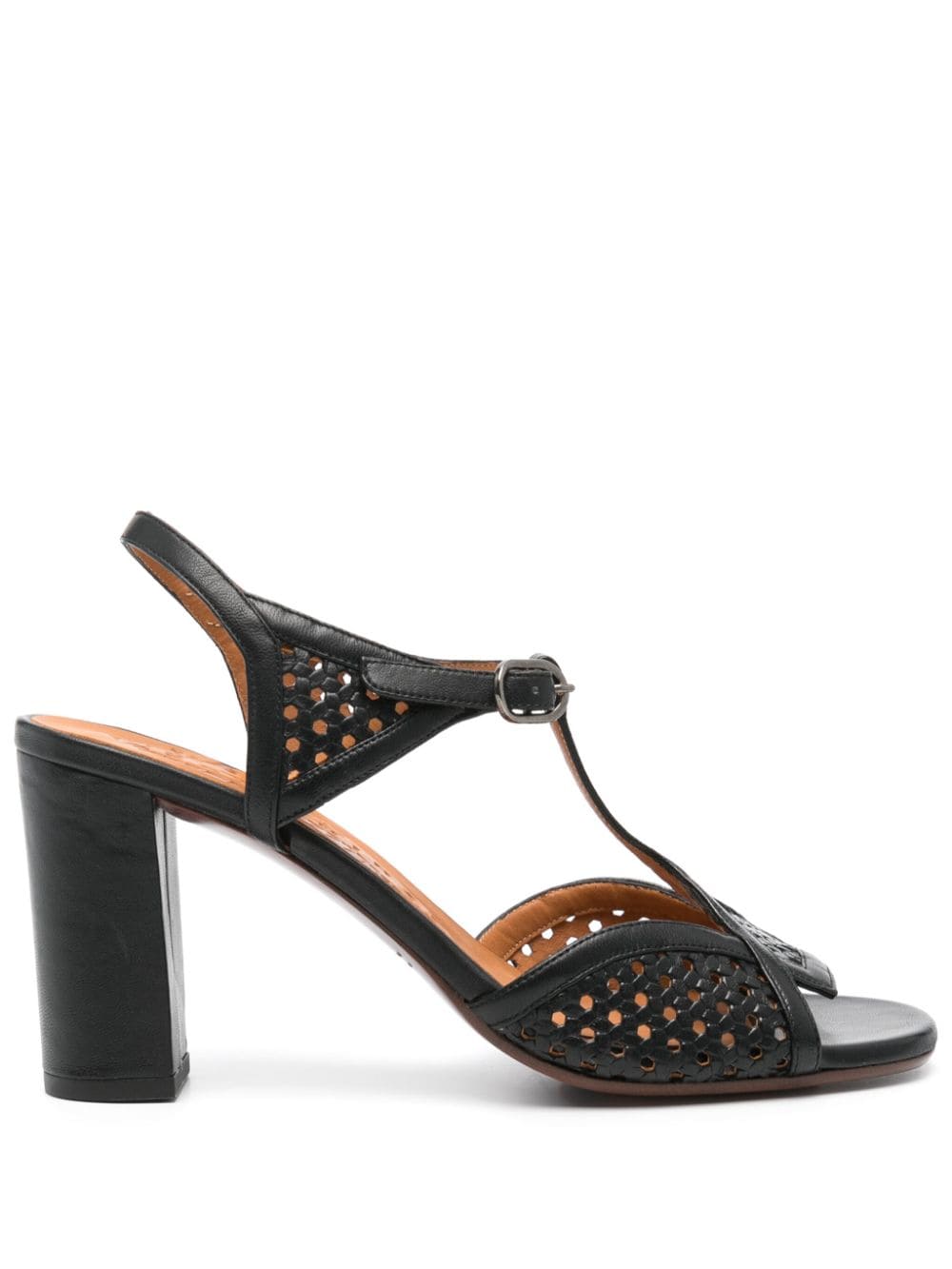 Chie Mihara 75mm Bessy perforated leather sandals - Black von Chie Mihara