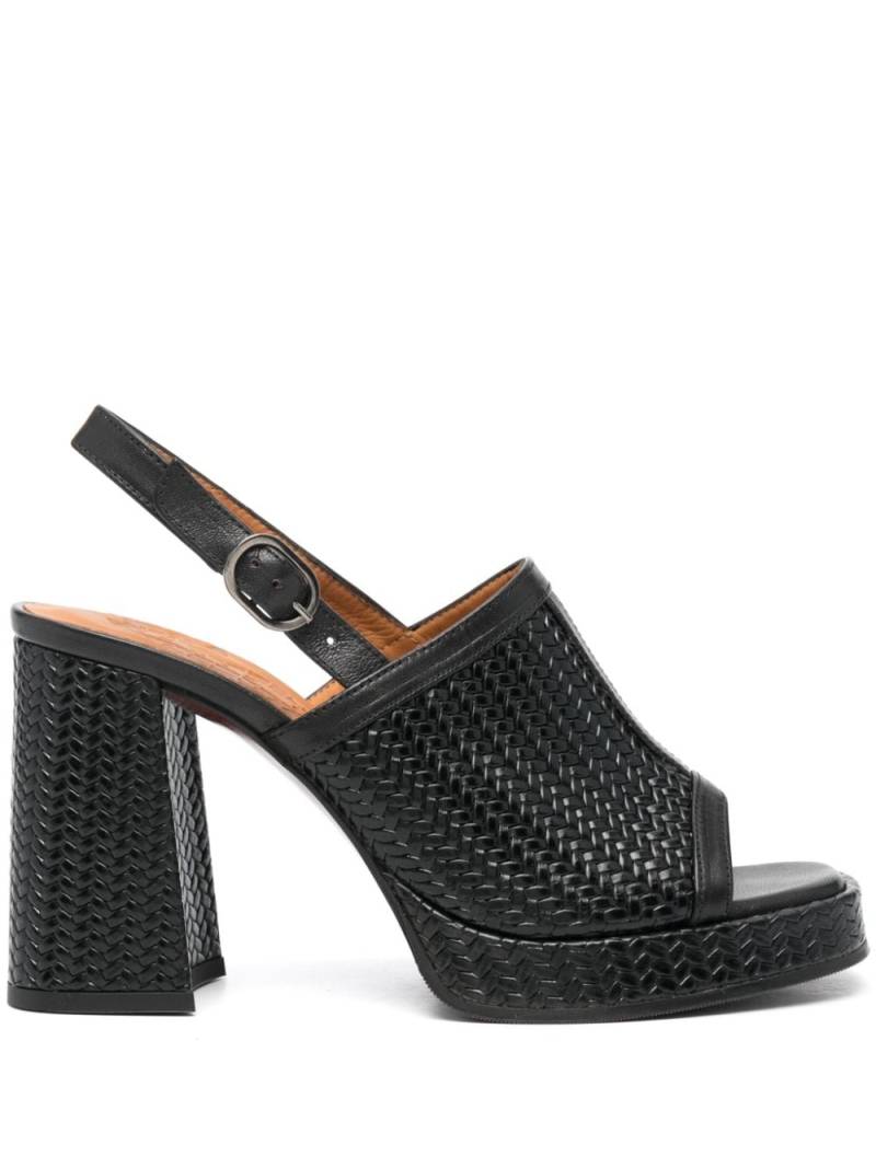 Chie Mihara 85mm Zimi interwoven leather sandals - Black von Chie Mihara