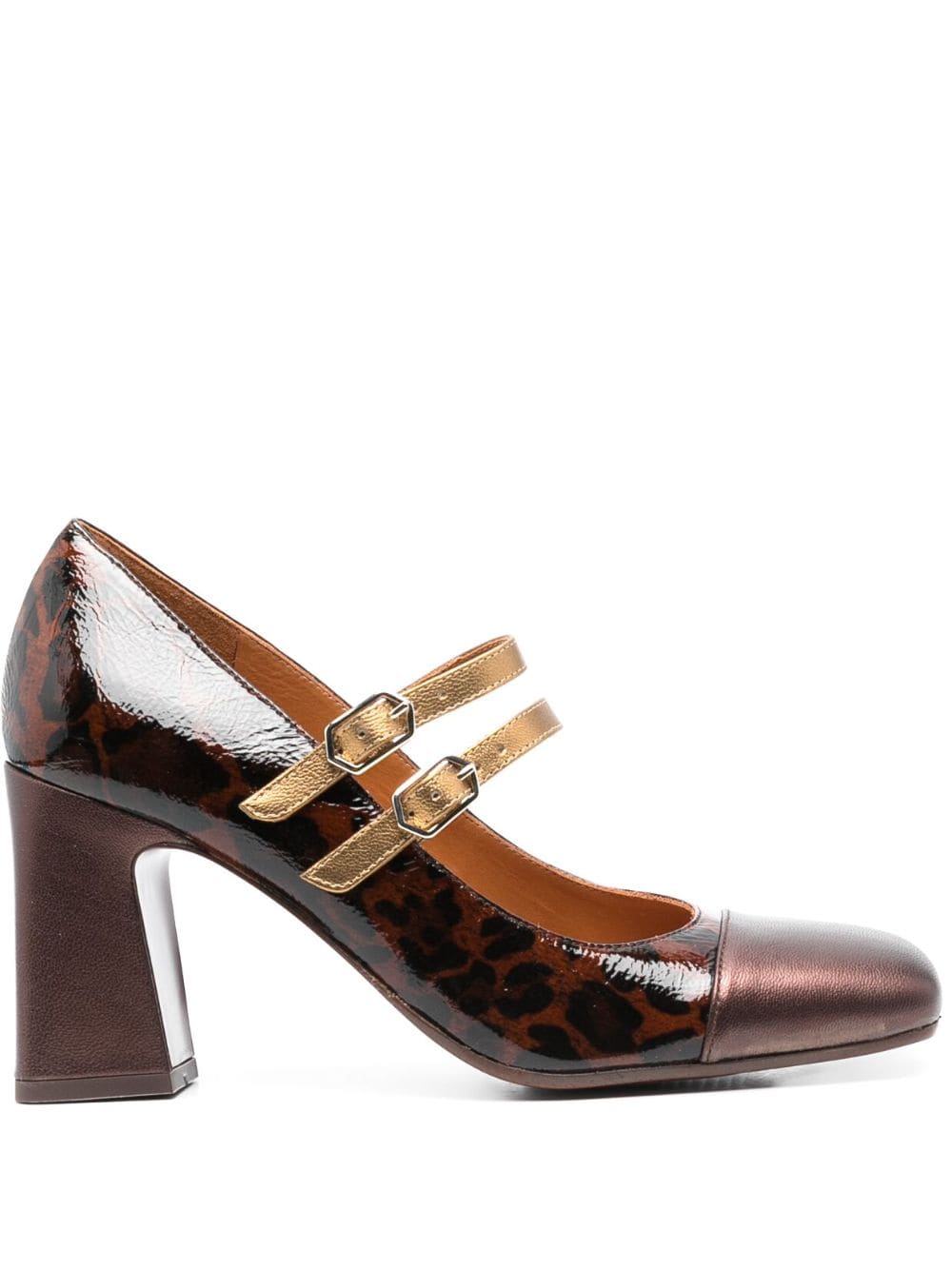 Chie Mihara Oly 90mm leopard-print leather pumps - Brown von Chie Mihara