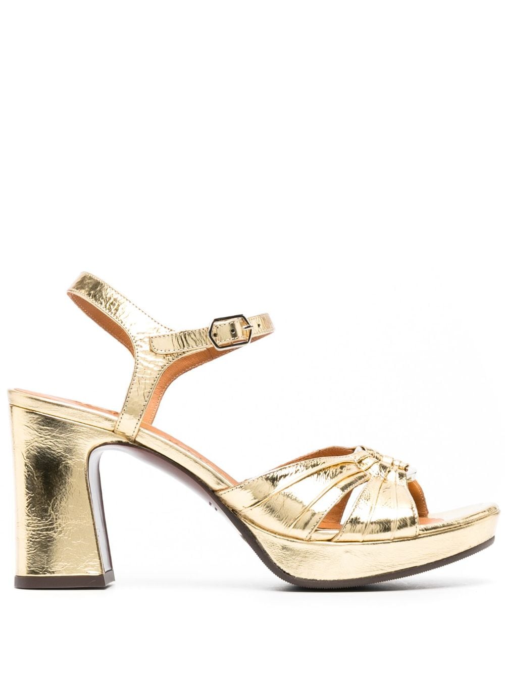 Chie Mihara 90mm metallic-finish sandals - Gold von Chie Mihara