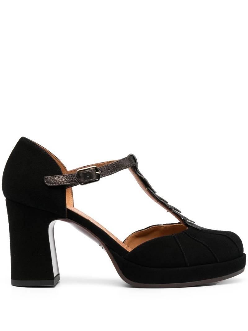 Chie Mihara Dafaba 90mm T-bar suede pumps - Black von Chie Mihara