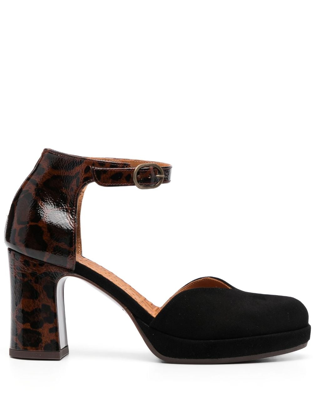 Chie Mihara Damaho 90mm leopard-print pumps - Black von Chie Mihara