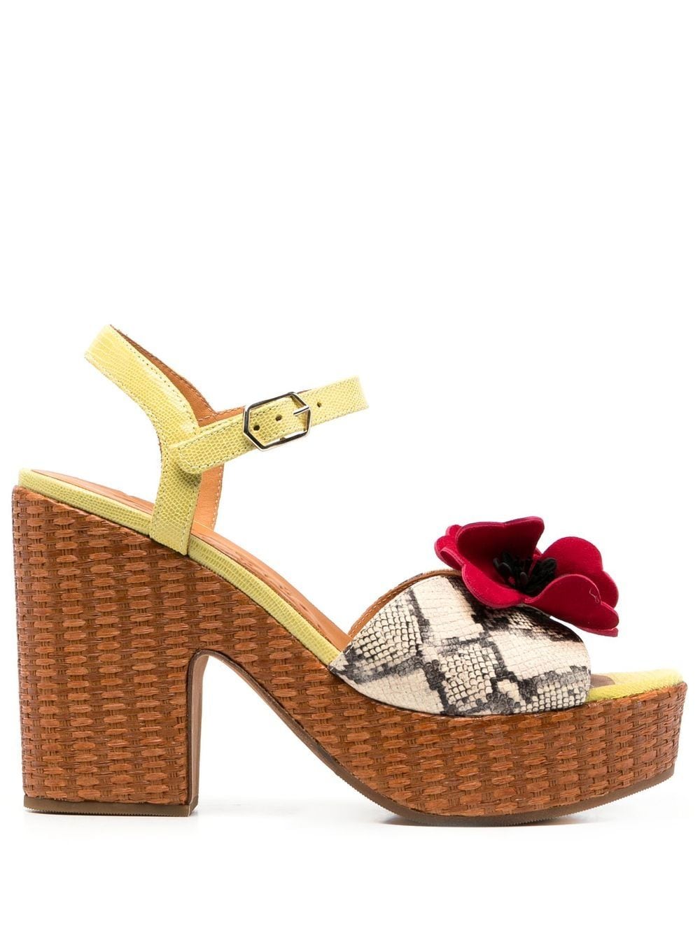Chie Mihara Dini Jepp woven-platform sandals - Yellow von Chie Mihara