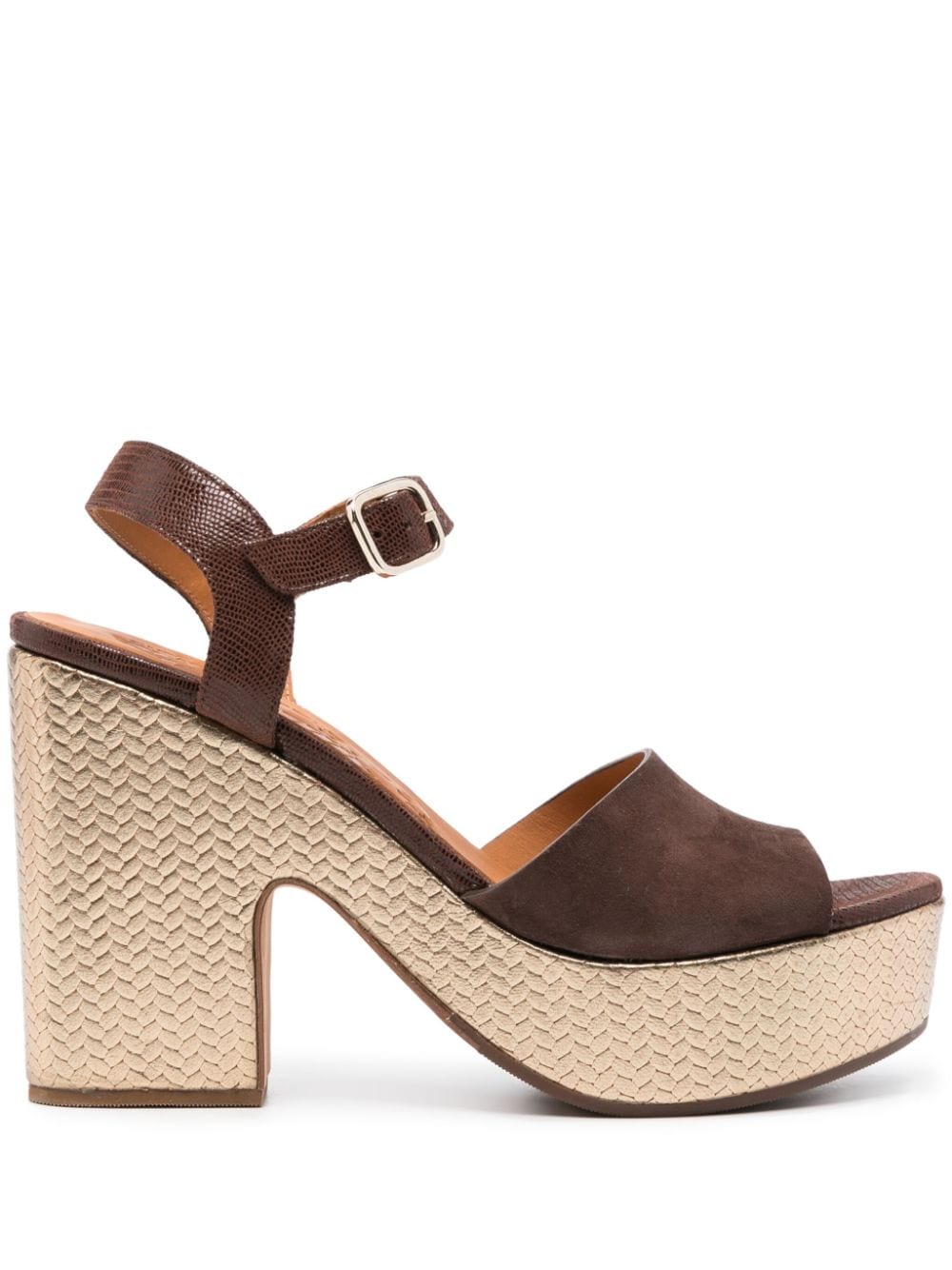 Chie Mihara Jerick suede platform sandals - Brown von Chie Mihara