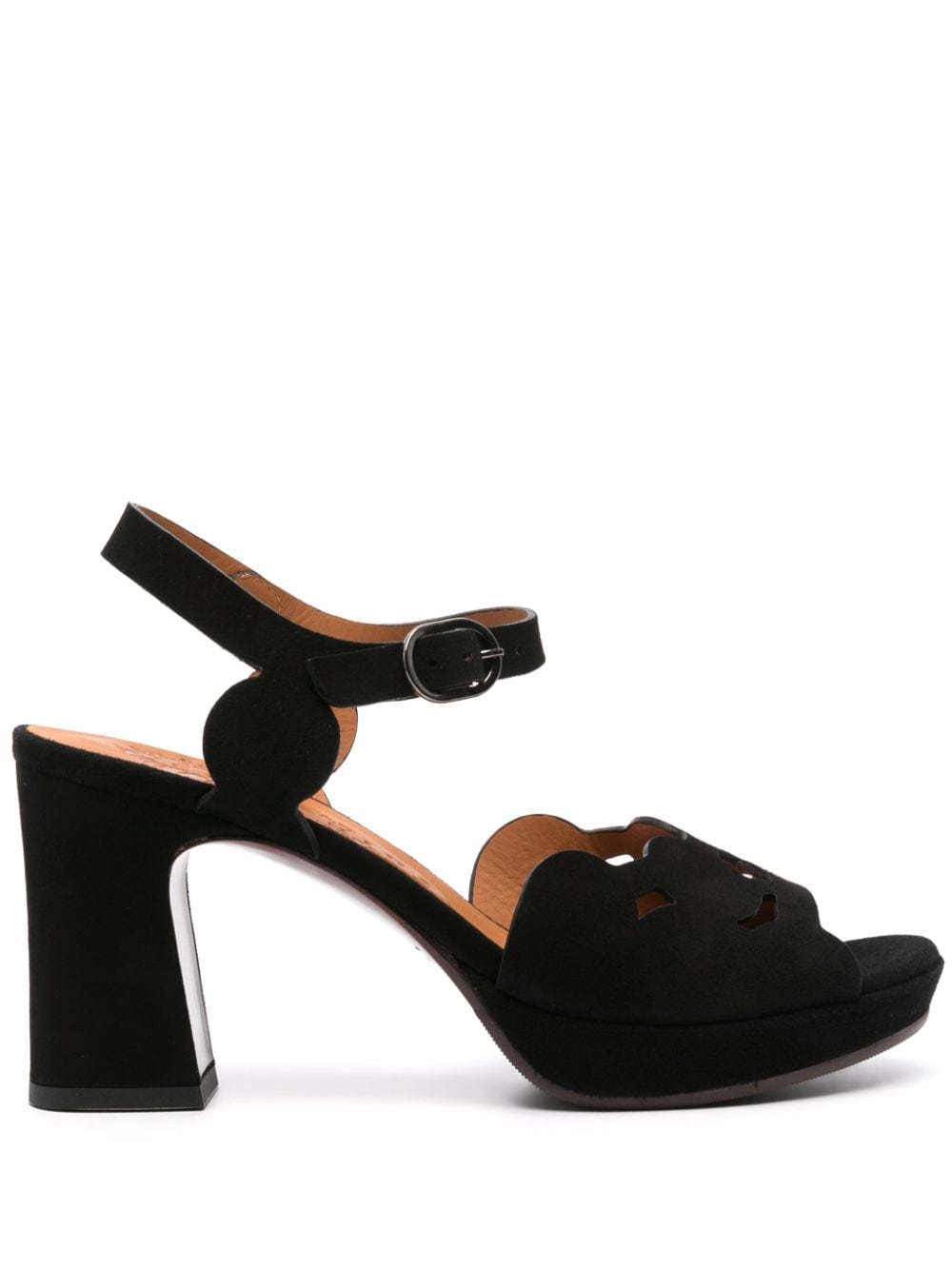 Chie Mihara Kei 85mm cutout leather sandals - Black von Chie Mihara