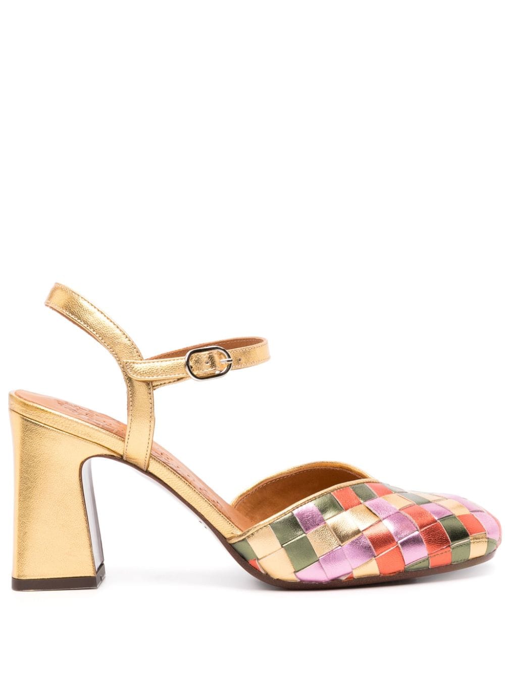 Chie Mihara Mision 95mm interwoven pumps - Gold von Chie Mihara