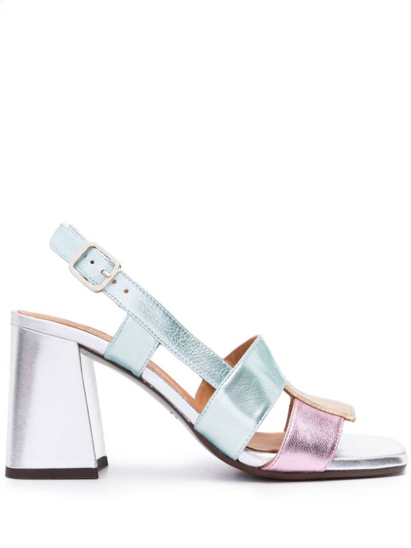 Chie Mihara Panya 85mm laminated leather sandals - Blue von Chie Mihara