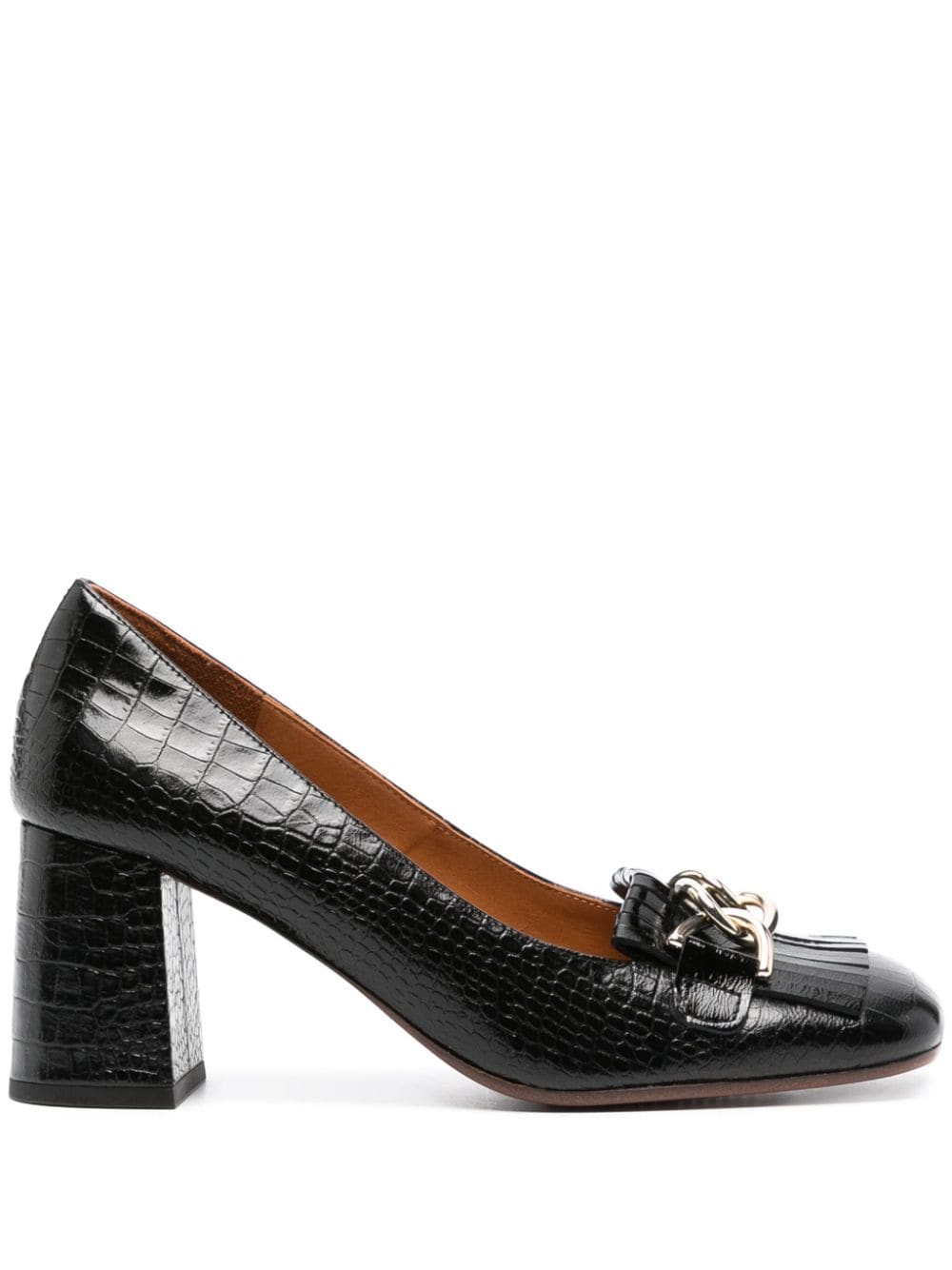 Chie Mihara Pyla 70mm crocodile-embossed pumps - Black von Chie Mihara