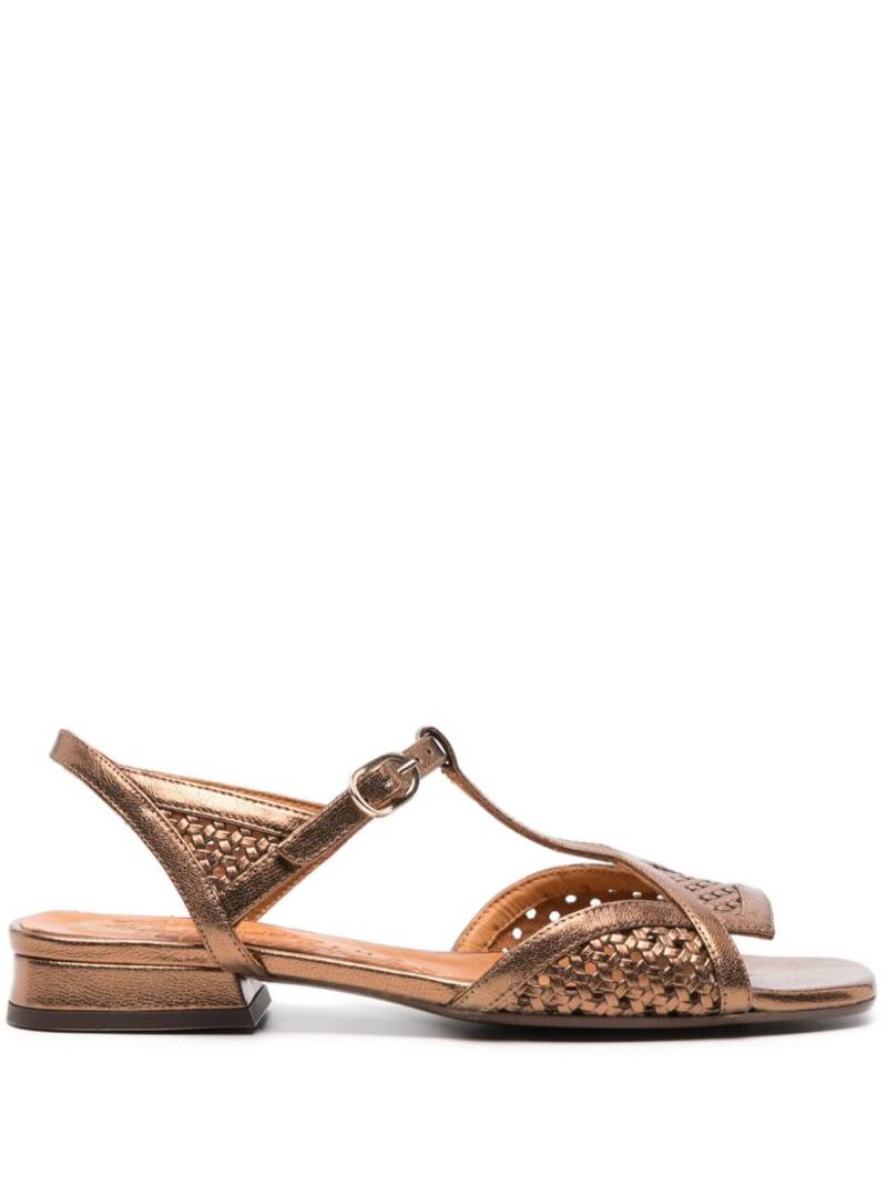 Chie Mihara Tencha metallic leather sandals - Brown von Chie Mihara