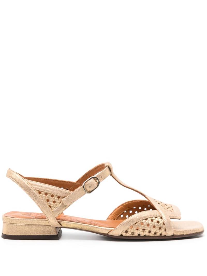 Chie Mihara Tencha metallic leather sandals - Gold von Chie Mihara