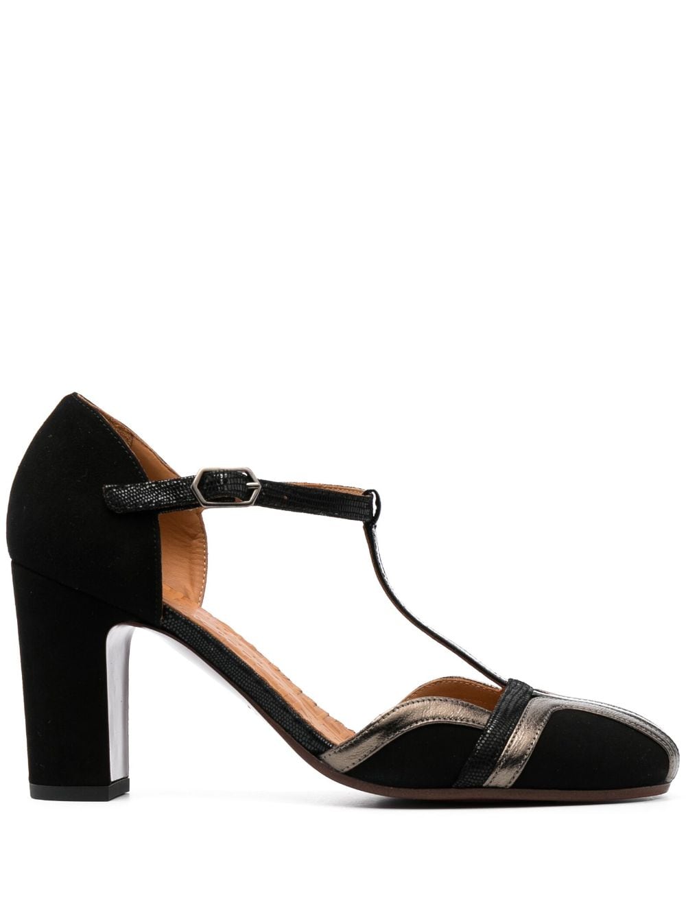 Chie Mihara Wander 85mm two-tone leather pumps - Black von Chie Mihara