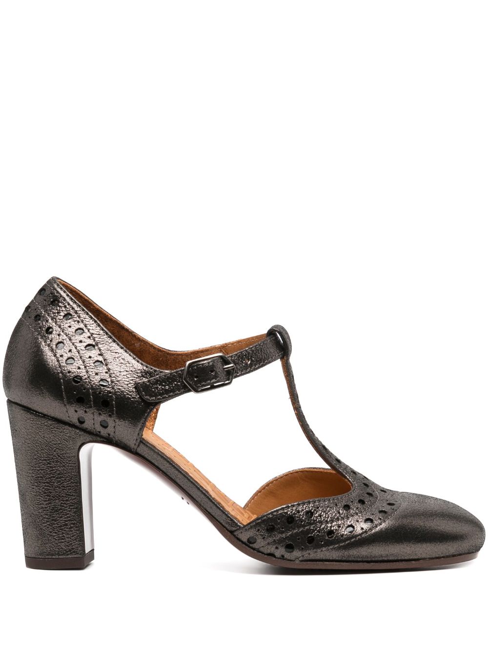 Chie Mihara Wante 75mm metallic-leather pumps - Silver von Chie Mihara