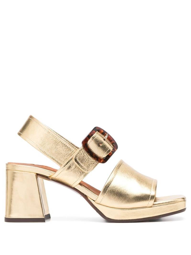 Chie Mihara metallic-effect 75mm sandals - Gold von Chie Mihara