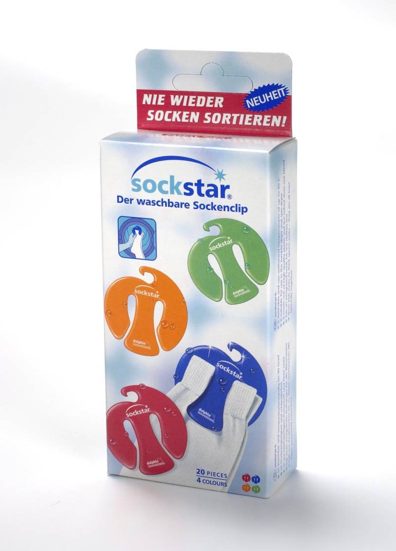 Sockstar Basic Line, Family Pack, 20 Clips, 4 Farben Herren  ONE SIZE von HOFLER