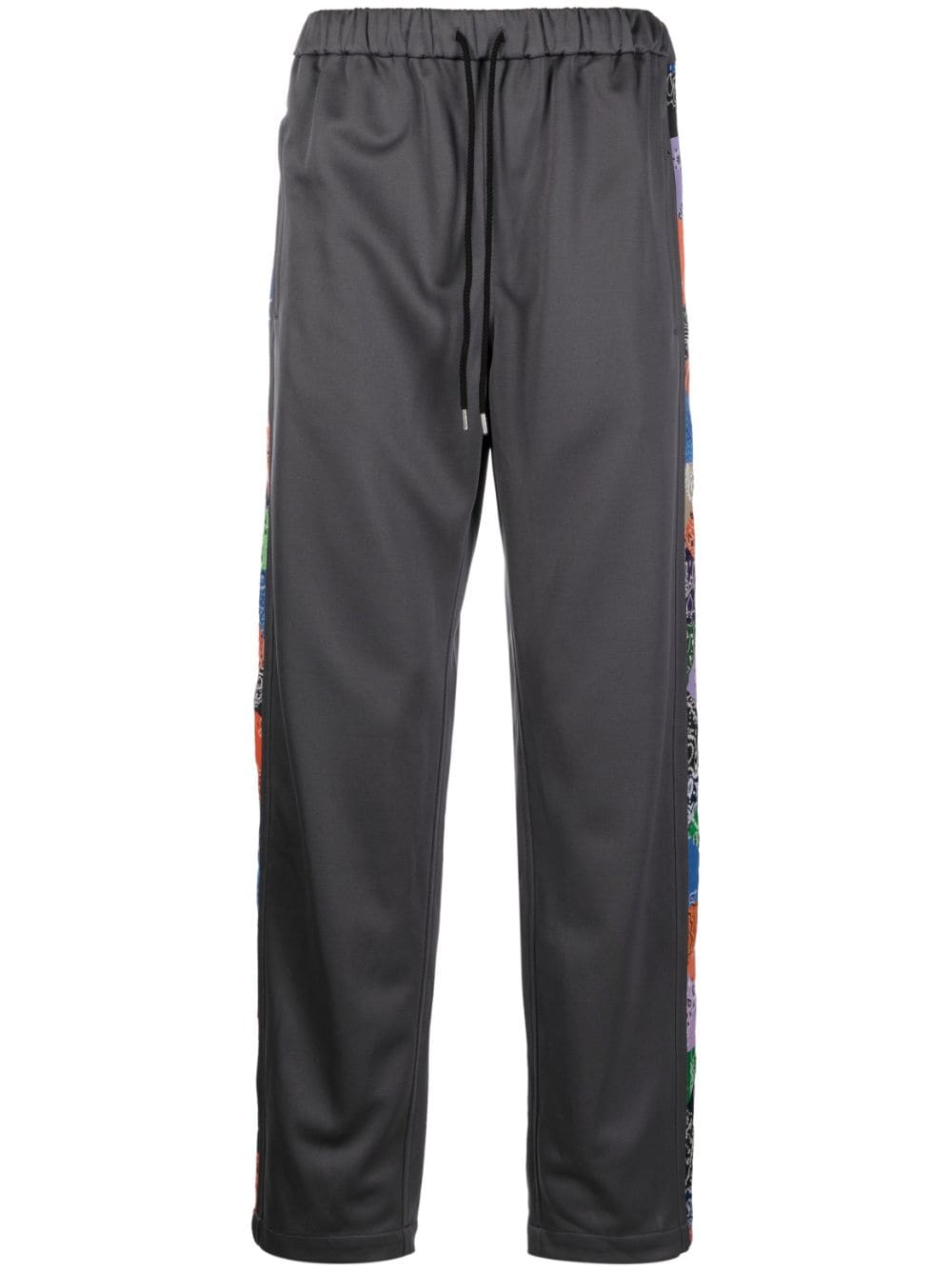 Children Of The Discordance bandana-panel track pants - Grey von Children Of The Discordance