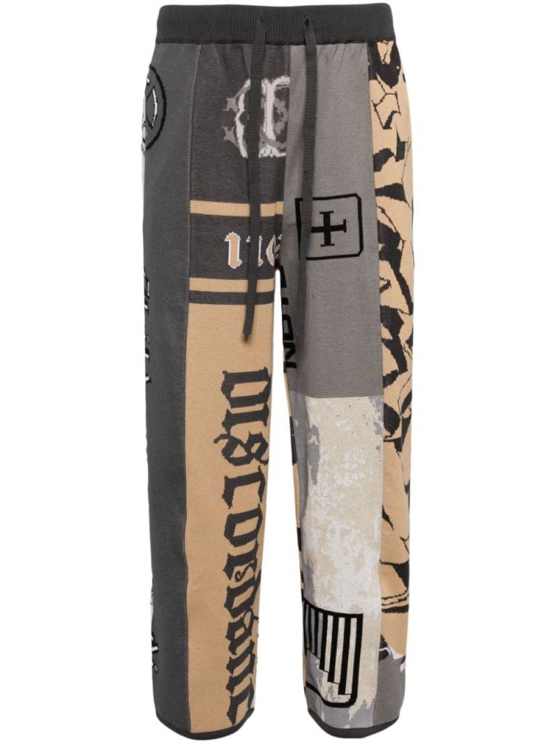 Children Of The Discordance graphic-print cotton-blend track pants - Neutrals von Children Of The Discordance