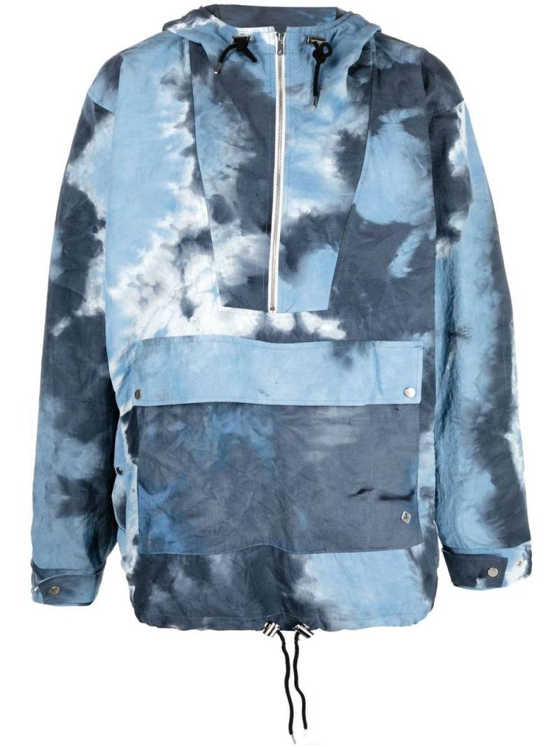 Children Of The Discordance tie-dye print hooded jacket - Blue von Children Of The Discordance