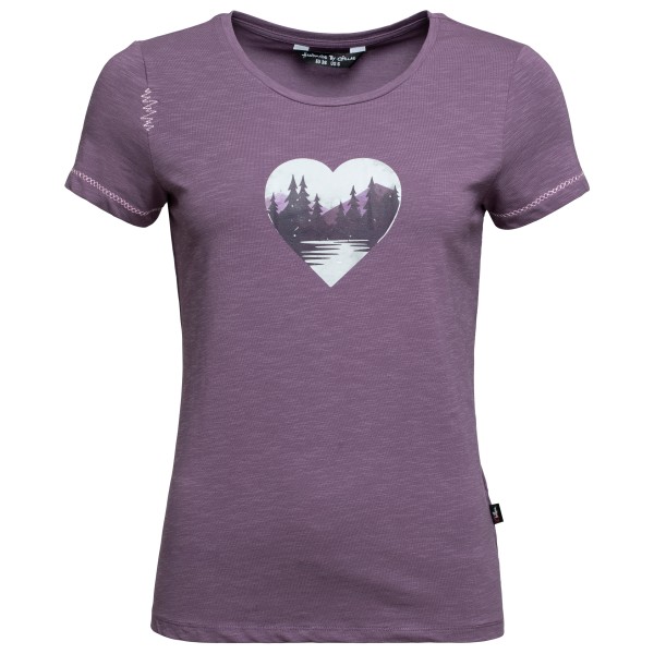 Chillaz - Women's Gandia Mountain Heart T-Shirt - T-Shirt Gr 32 lila von Chillaz