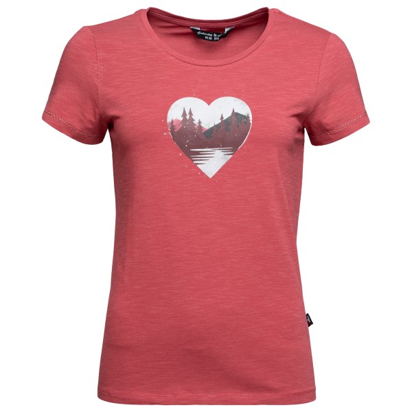 Chillaz - Women's Gandia Mountain Heart T-Shirt - T-Shirt Gr 32 rot von Chillaz