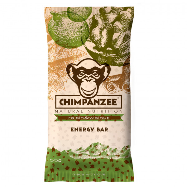 Chimpanzee - Energy Bar Rasin / Walnut - Energieriegel Gr 55 g von Chimpanzee