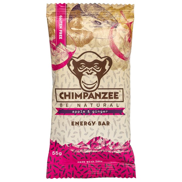 Chimpanzee - Energy Riegel Apple/Ginger - Energieriegel Gr 55 g von Chimpanzee