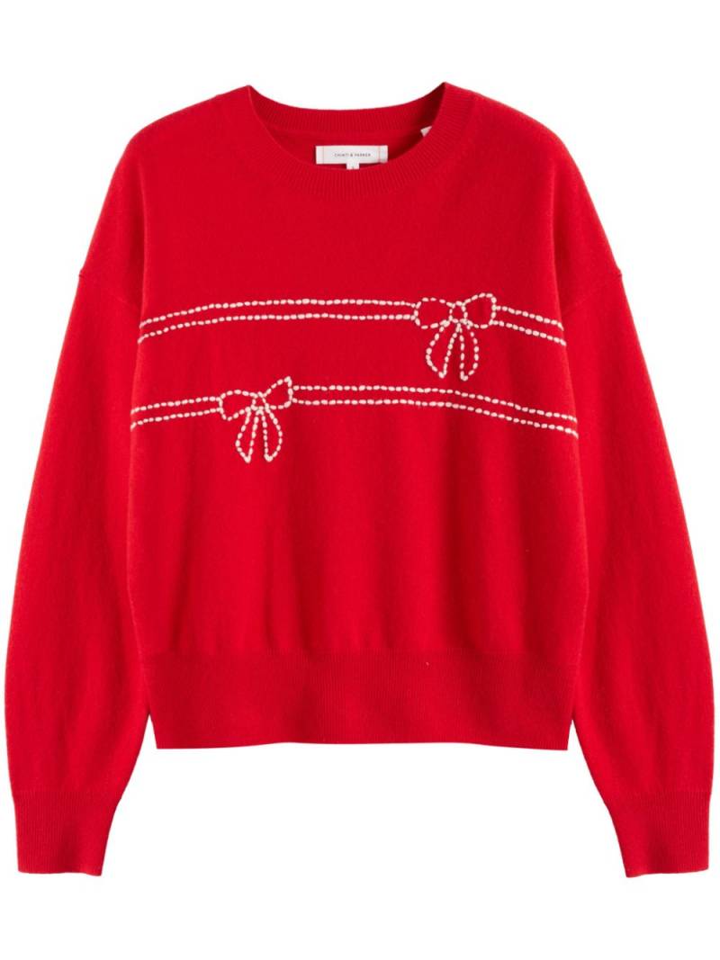 Chinti & Parker Bow sweater - Red von Chinti & Parker