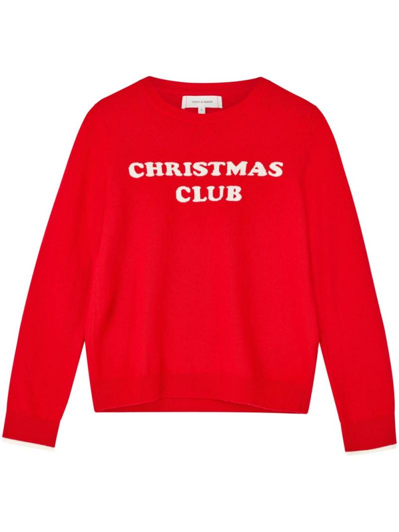 Chinti & Parker Christmas Club jumper - Red von Chinti & Parker