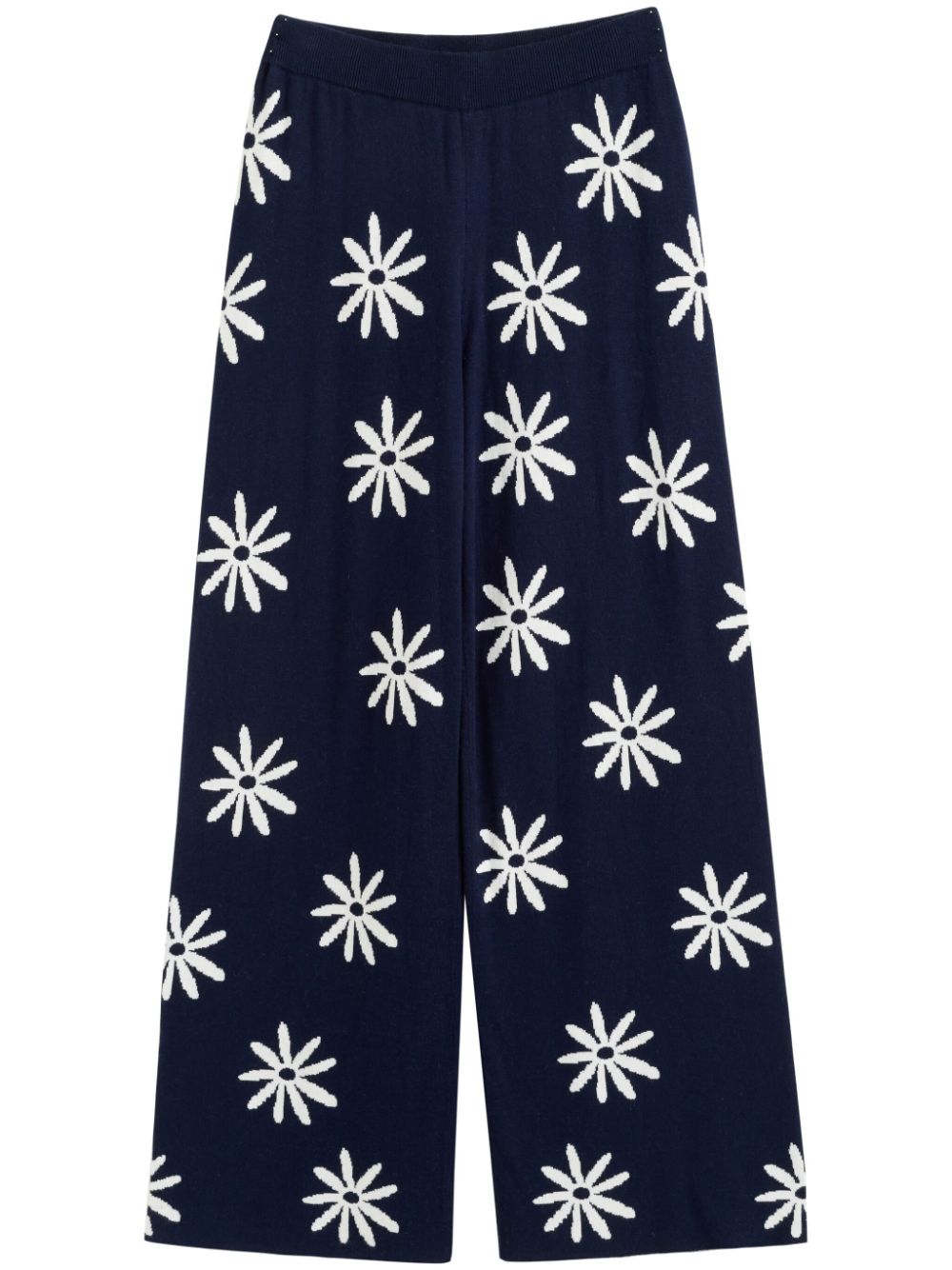 Chinti & Parker Ditsy Daisy wide-leg trousers - Blue von Chinti & Parker