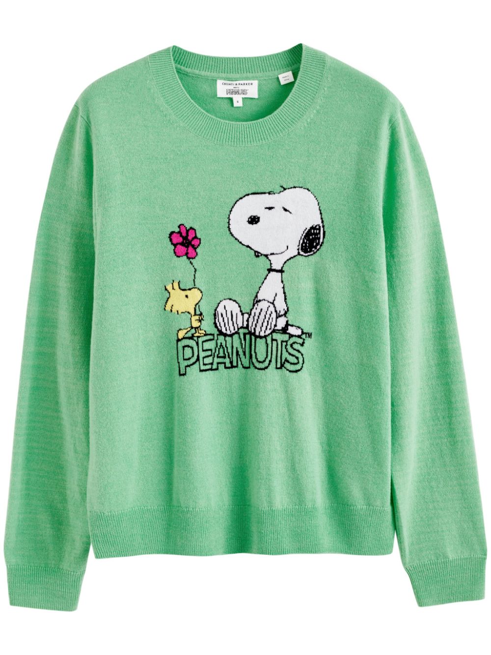 Chinti & Parker Flower Power intarsia-knit jumper - Green von Chinti & Parker