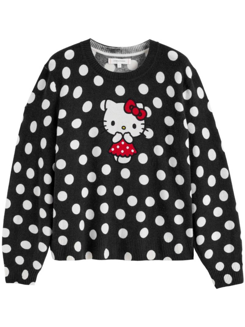 Chinti & Parker Hello Kitty Polka-Dot sweater - Black von Chinti & Parker