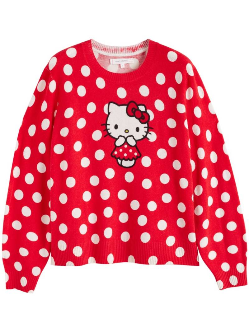 Chinti & Parker Hello Kitty Polka-Dot sweater - Red von Chinti & Parker