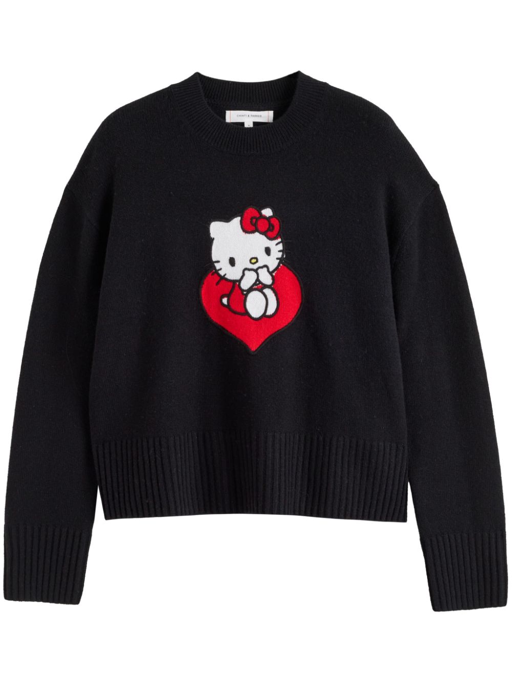 Chinti & Parker Hello kitty Heart sweater - Black von Chinti & Parker