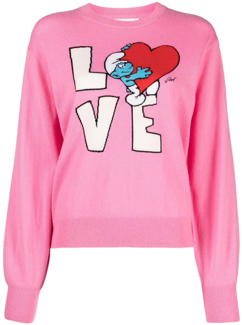 Chinti & Parker Love Smurf crew-neck jumper - Pink von Chinti & Parker