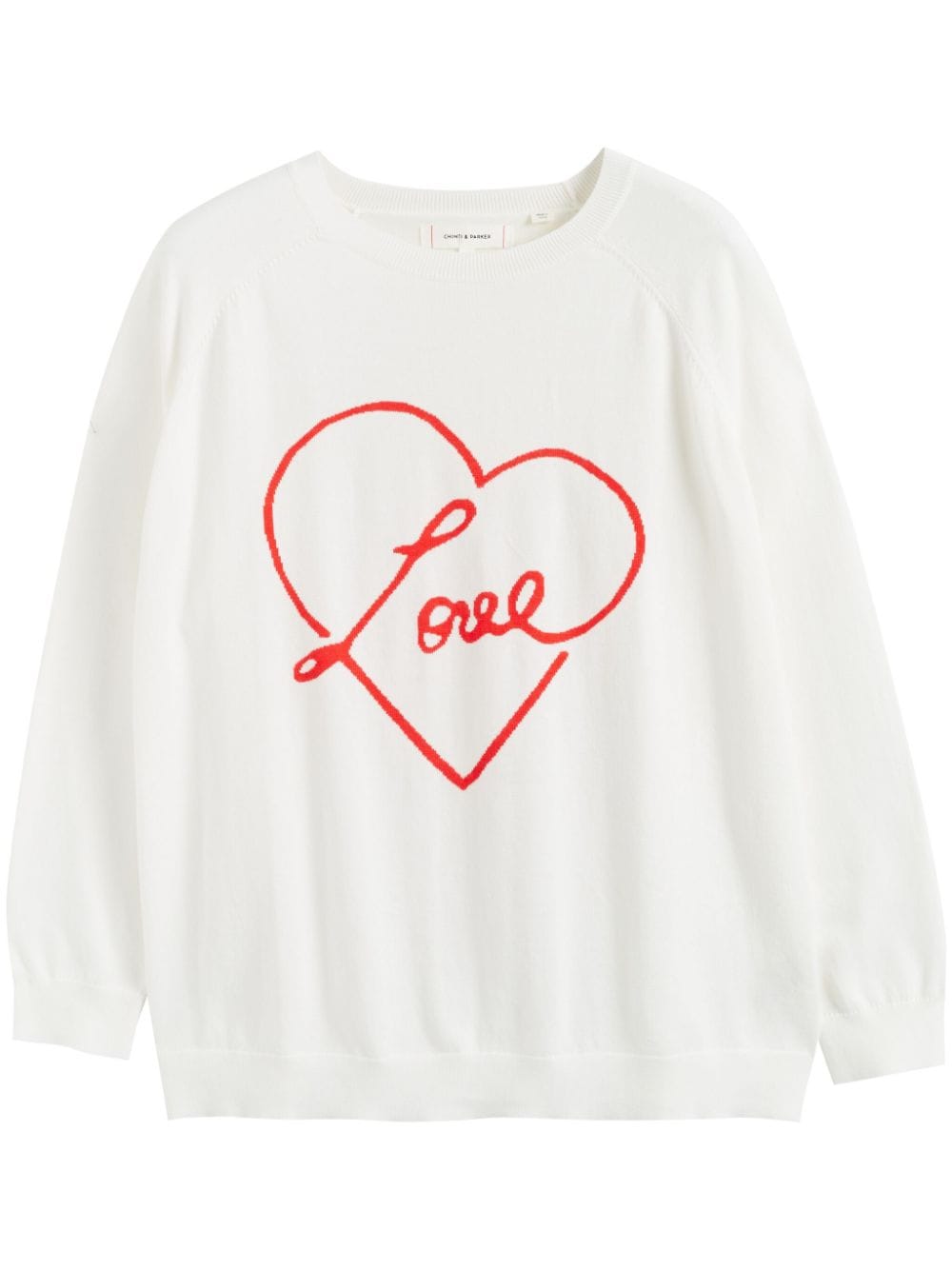 Chinti & Parker Love sweater - White von Chinti & Parker