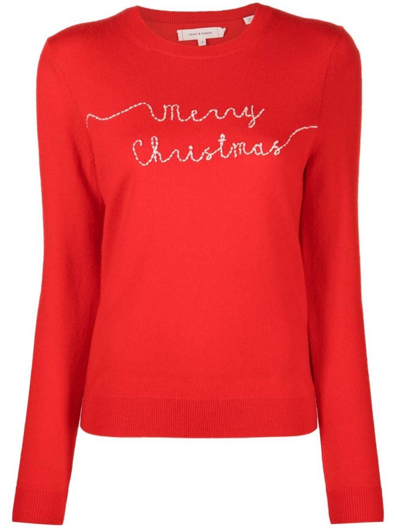 Chinti & Parker Merry Christmas sweater - Red von Chinti & Parker