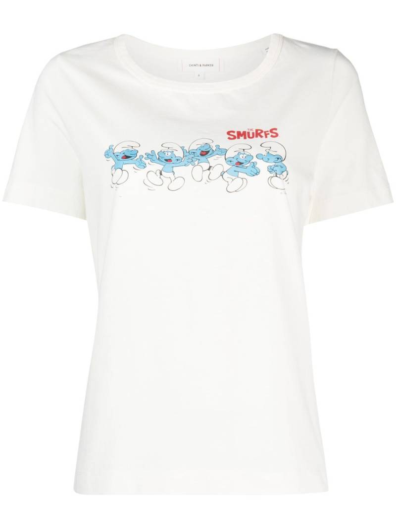 Chinti & Parker Smurf Group crew-neck T-shirt - Neutrals von Chinti & Parker