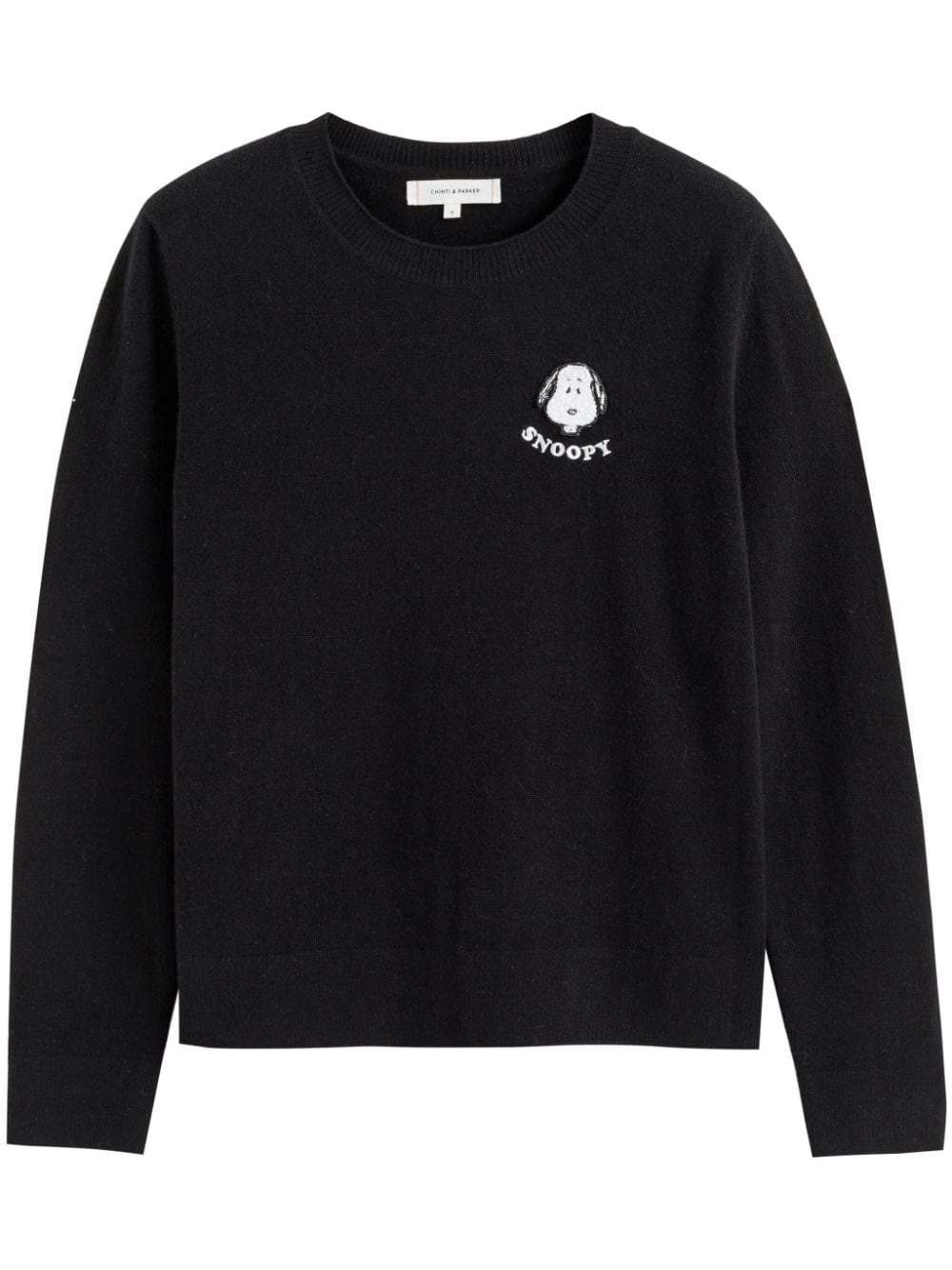 Chinti & Parker Snoopy Badge sweater - Black von Chinti & Parker