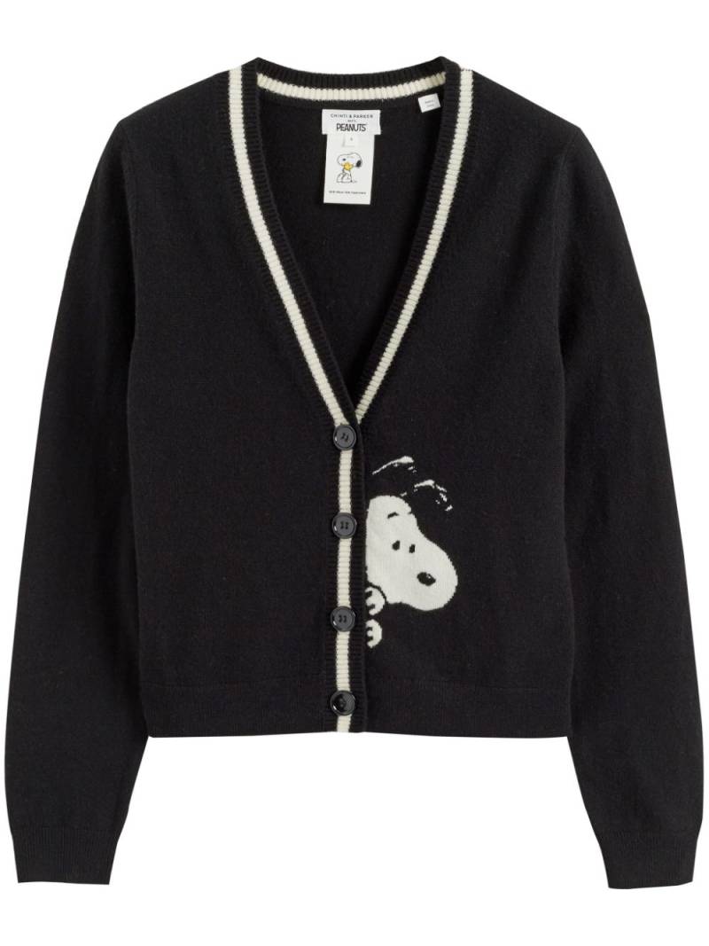 Chinti & Parker Snoopy Peek cardigan - Black von Chinti & Parker