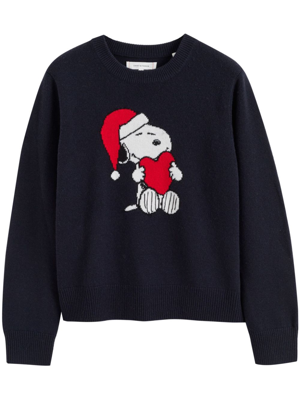 Chinti & Parker Snoopy Santa sweater - Blue von Chinti & Parker