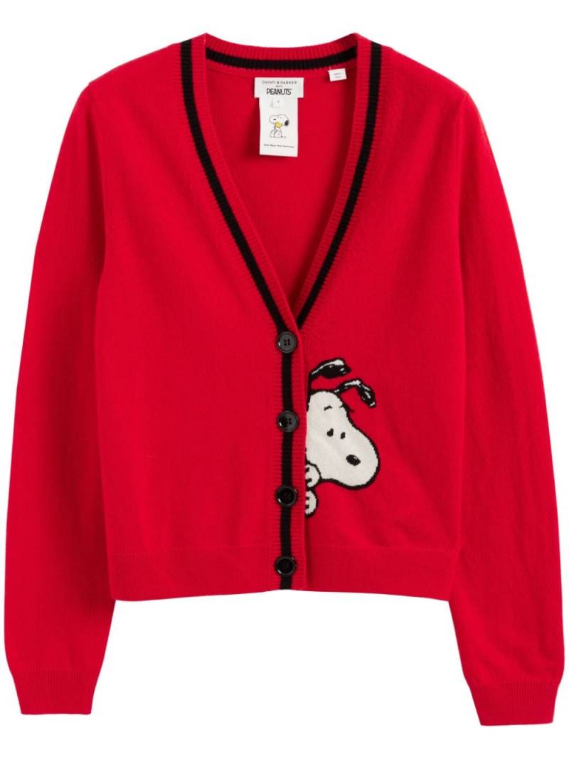 Chinti & Parker Snoopy cardigan - Red von Chinti & Parker