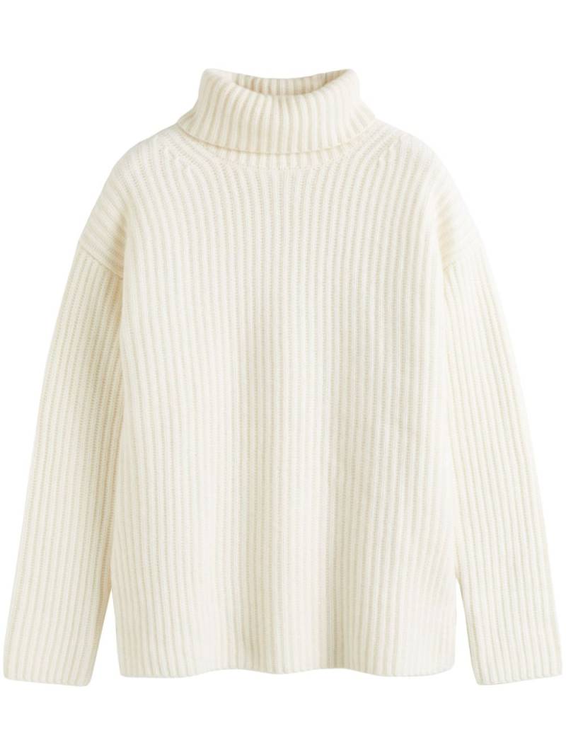 Chinti & Parker The Rib roll-neck cashmere jumper - White von Chinti & Parker