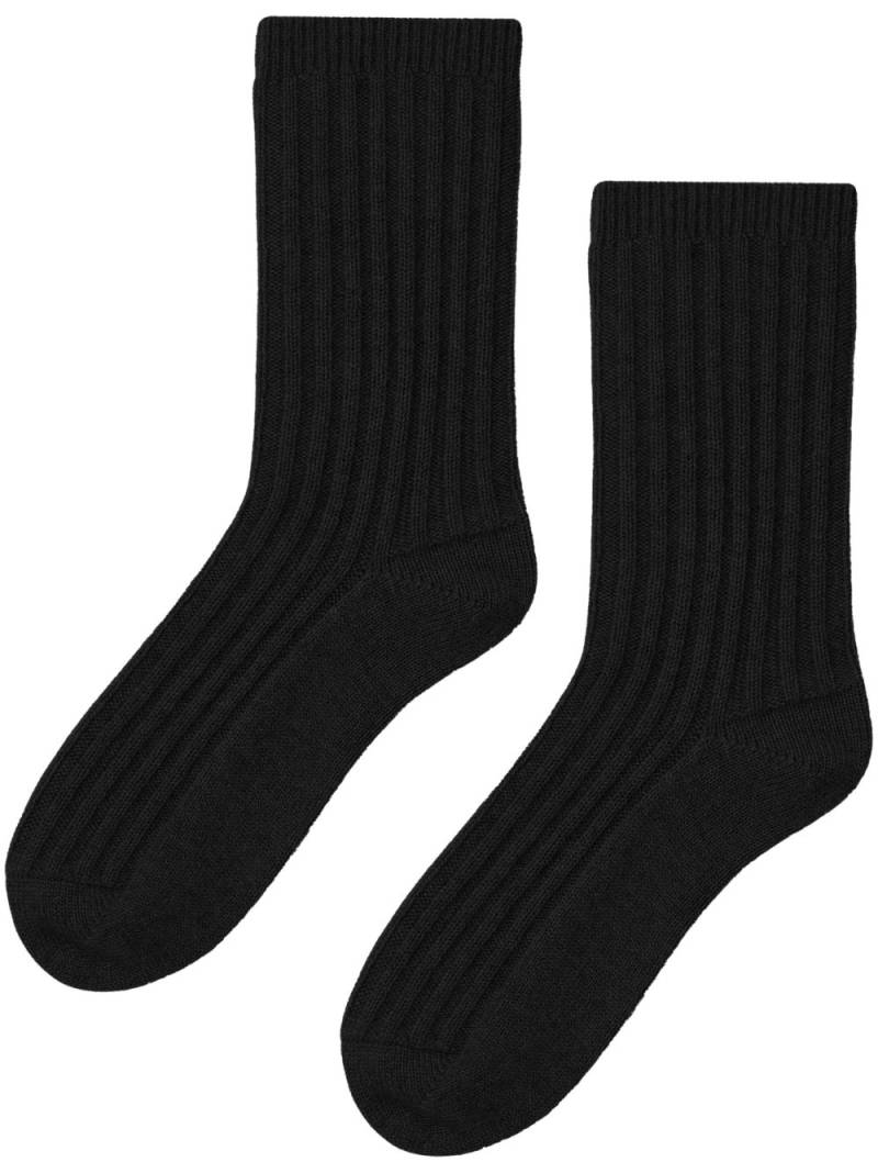 Chinti & Parker cashmere ribbed socks - Black von Chinti & Parker