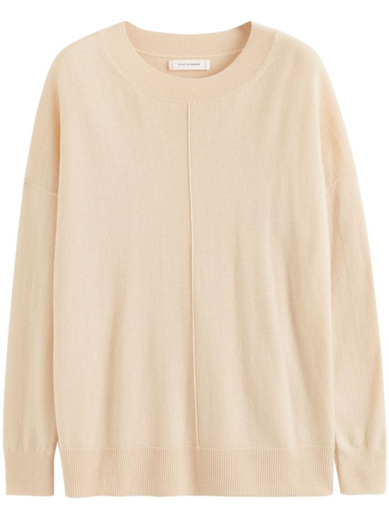 Chinti & Parker crew-neck pleat-detail jumper - Neutrals von Chinti & Parker