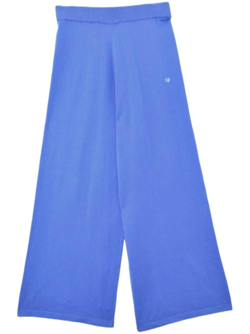 Chinti & Parker cropped wide-leg track pants - Blue von Chinti & Parker