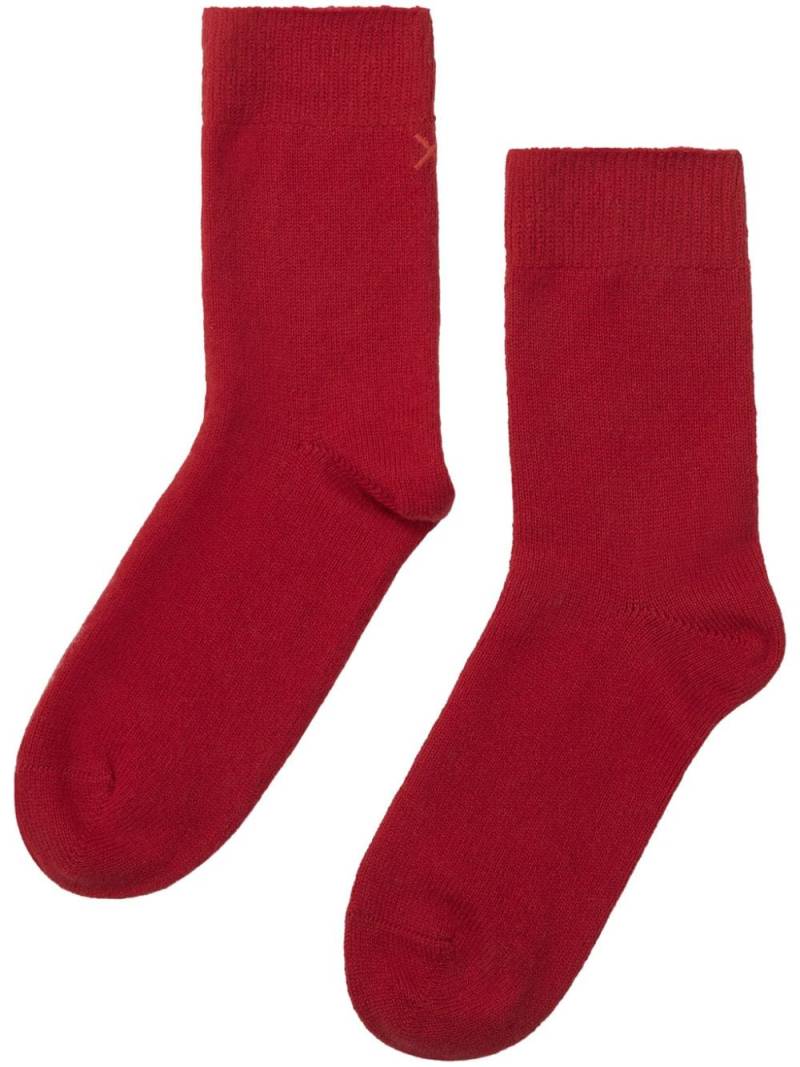 Chinti & Parker decorative-stitching socks - Red von Chinti & Parker